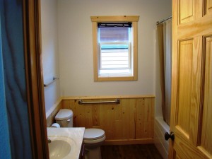 Cabin 7 1st floor bathroom with tub shower